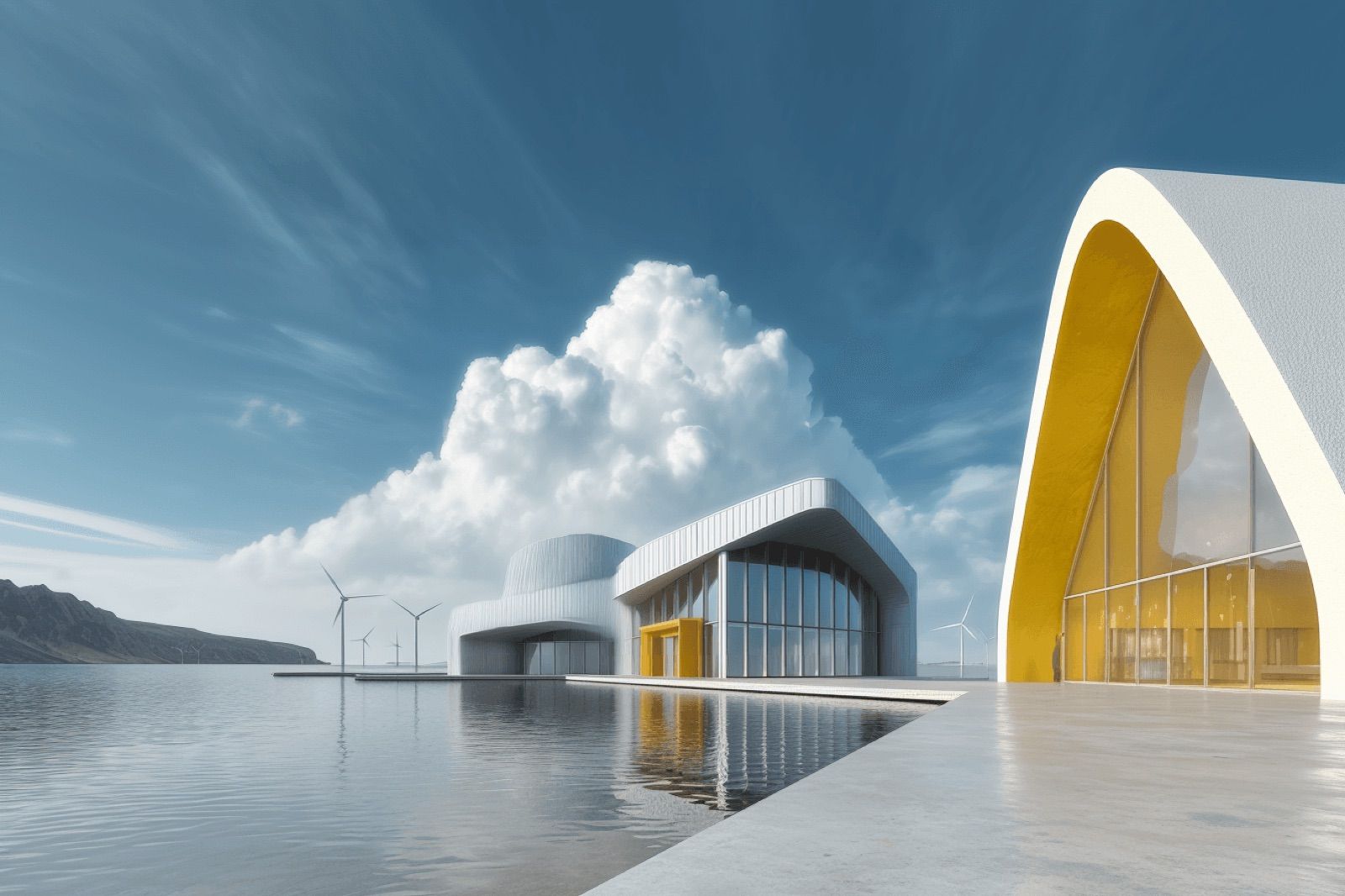 Sky over a low building, from the original Future Visions site