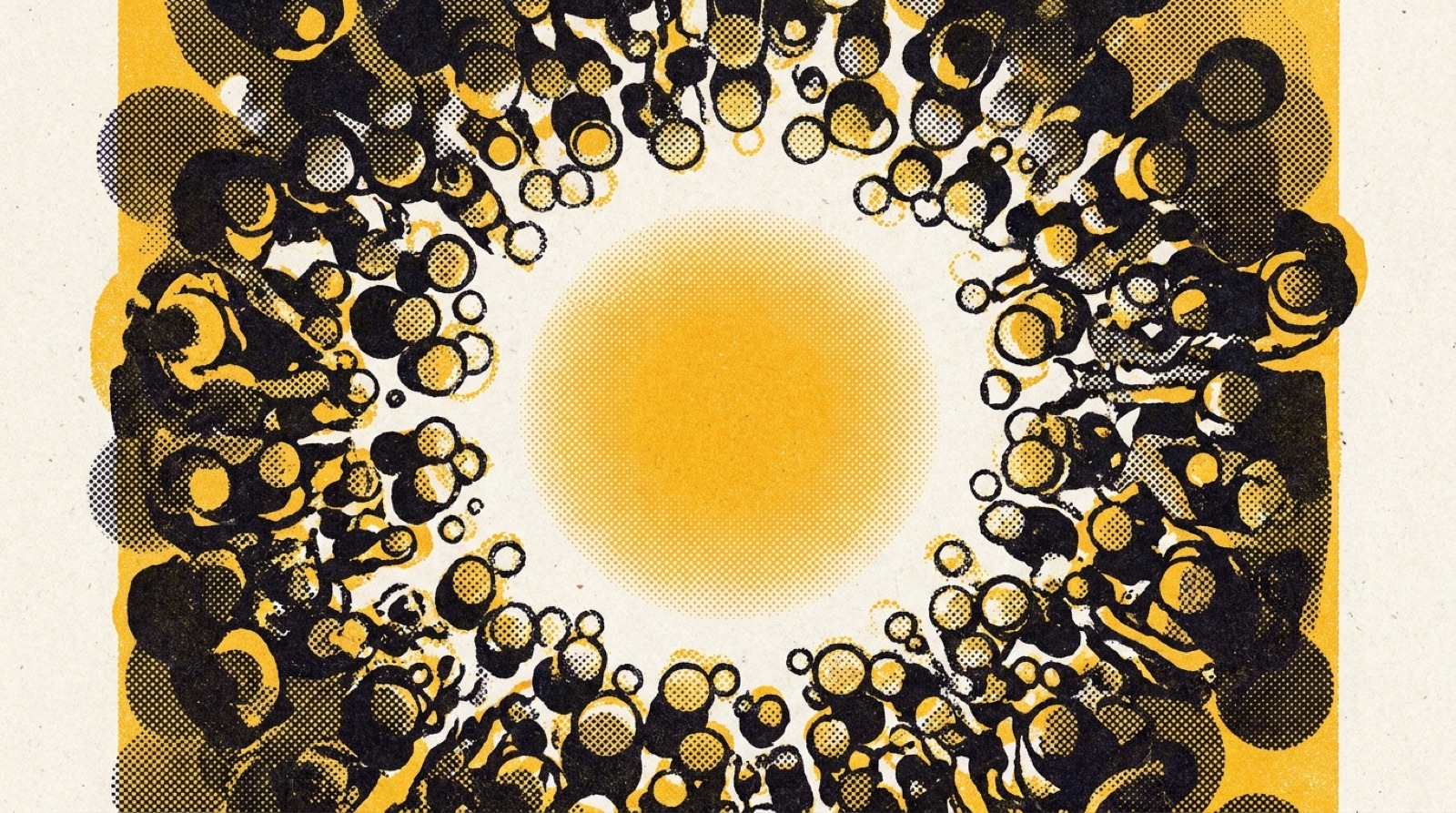 Manifesto artwork: a ring of circles gathered around a shared center